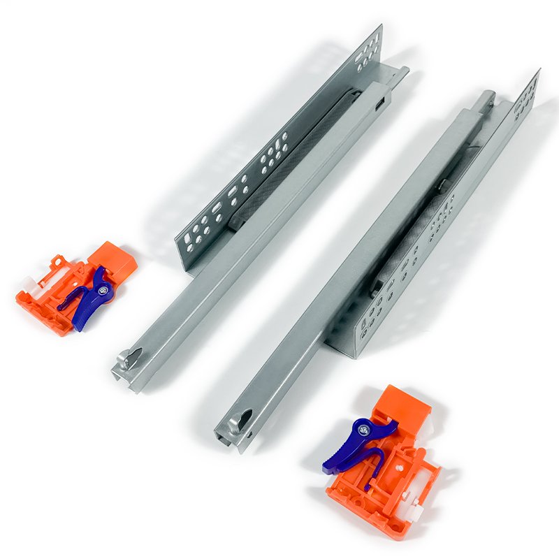 2-fold under mount soft closing drawer slide (with 1D handle)