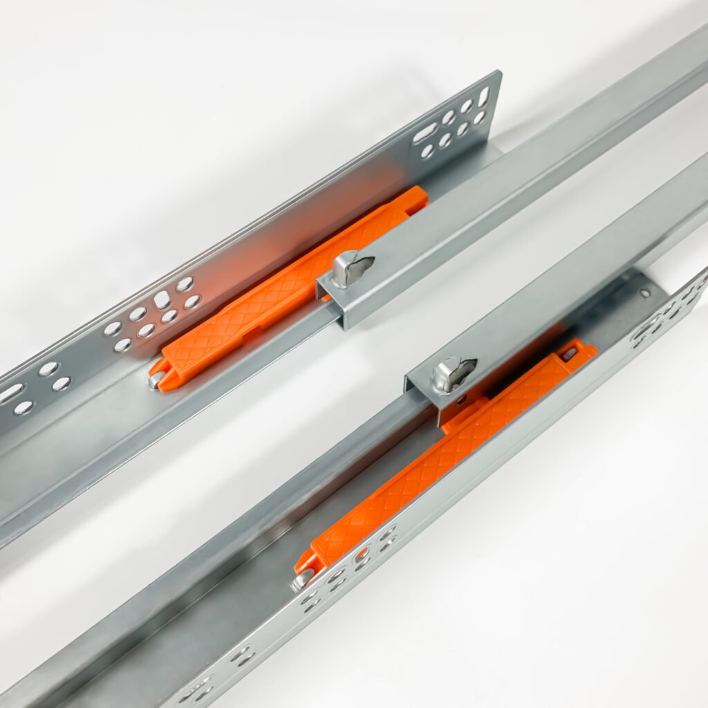 2-fold under mount push-open drawer slide(with latch)