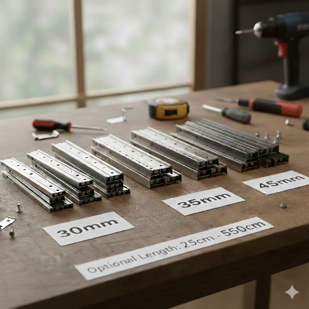 drawer slides size options