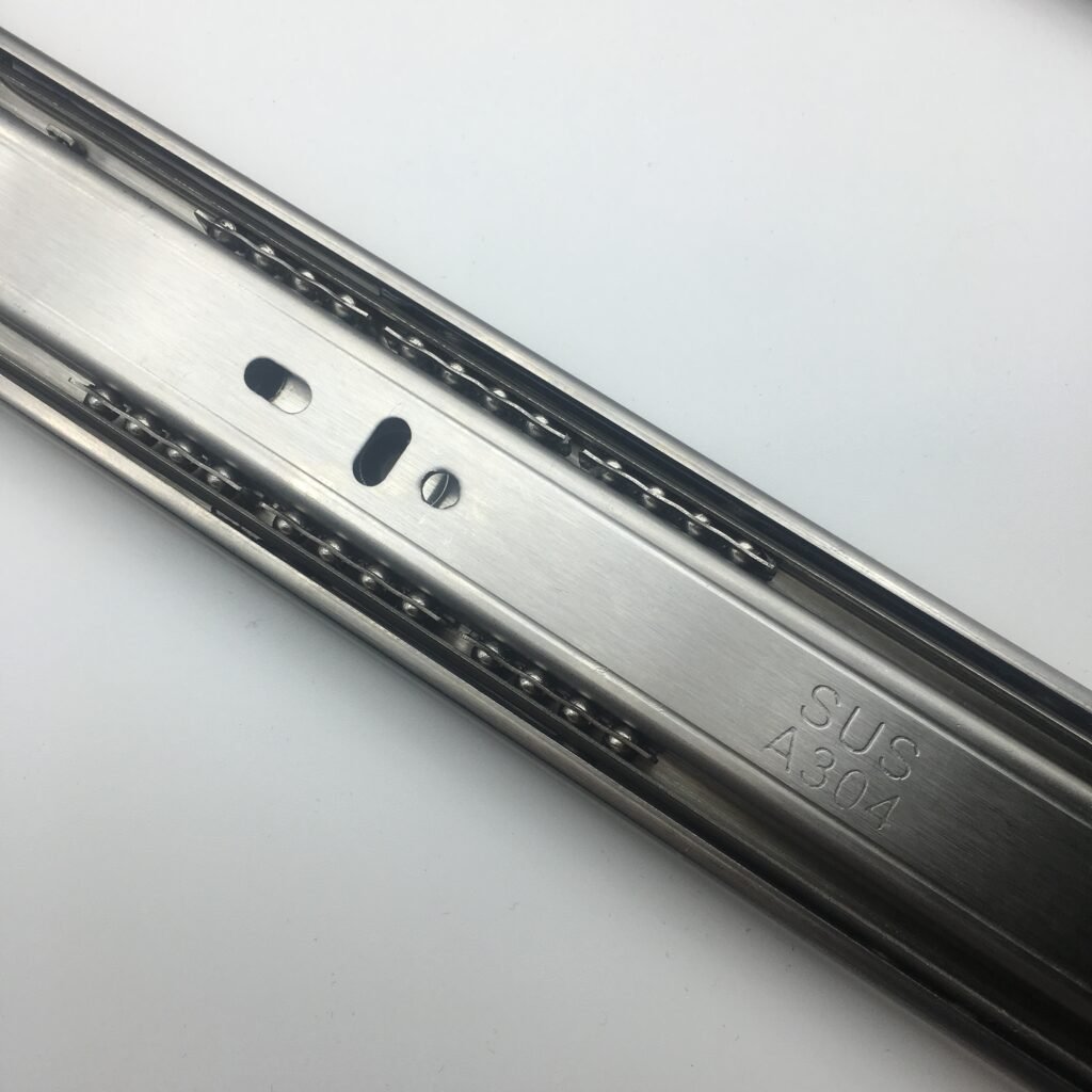 Stainless steel 45mm width soft closing drawer slide
