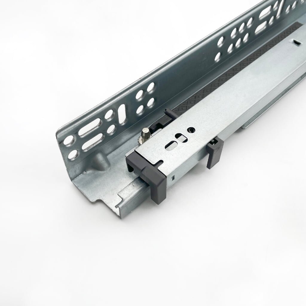 3-fold under mount soft closing drawer slide（with latch）