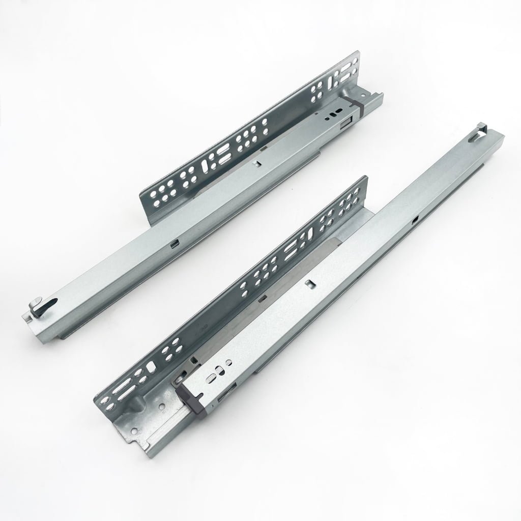 3-fold under mount push open drawer slide（with 1D handle）