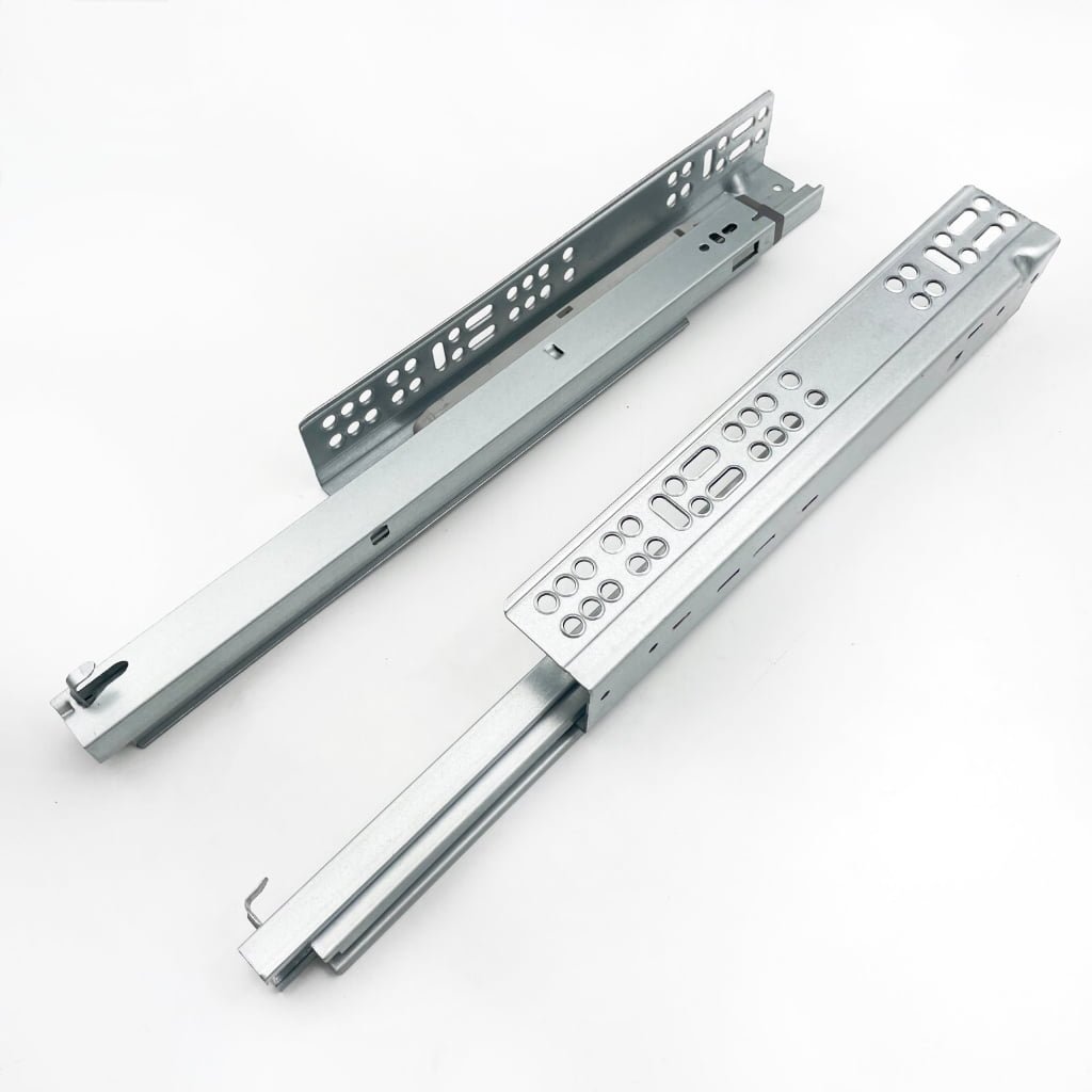 3-fold under mount push open drawer slide（with 1D handle）