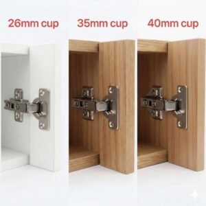 Cabinet hinge cup sizes comparison