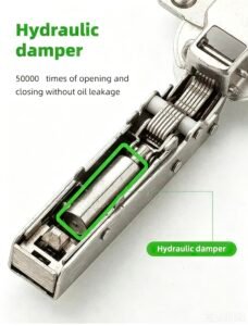 Hydraulic hinge soft-close mechanism with copper cylinder
