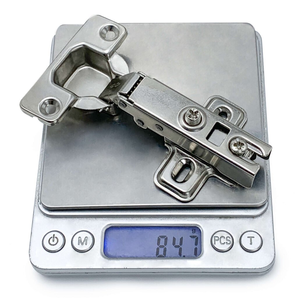 Real weight test of iron hydraulic door hinge from China hardware factory