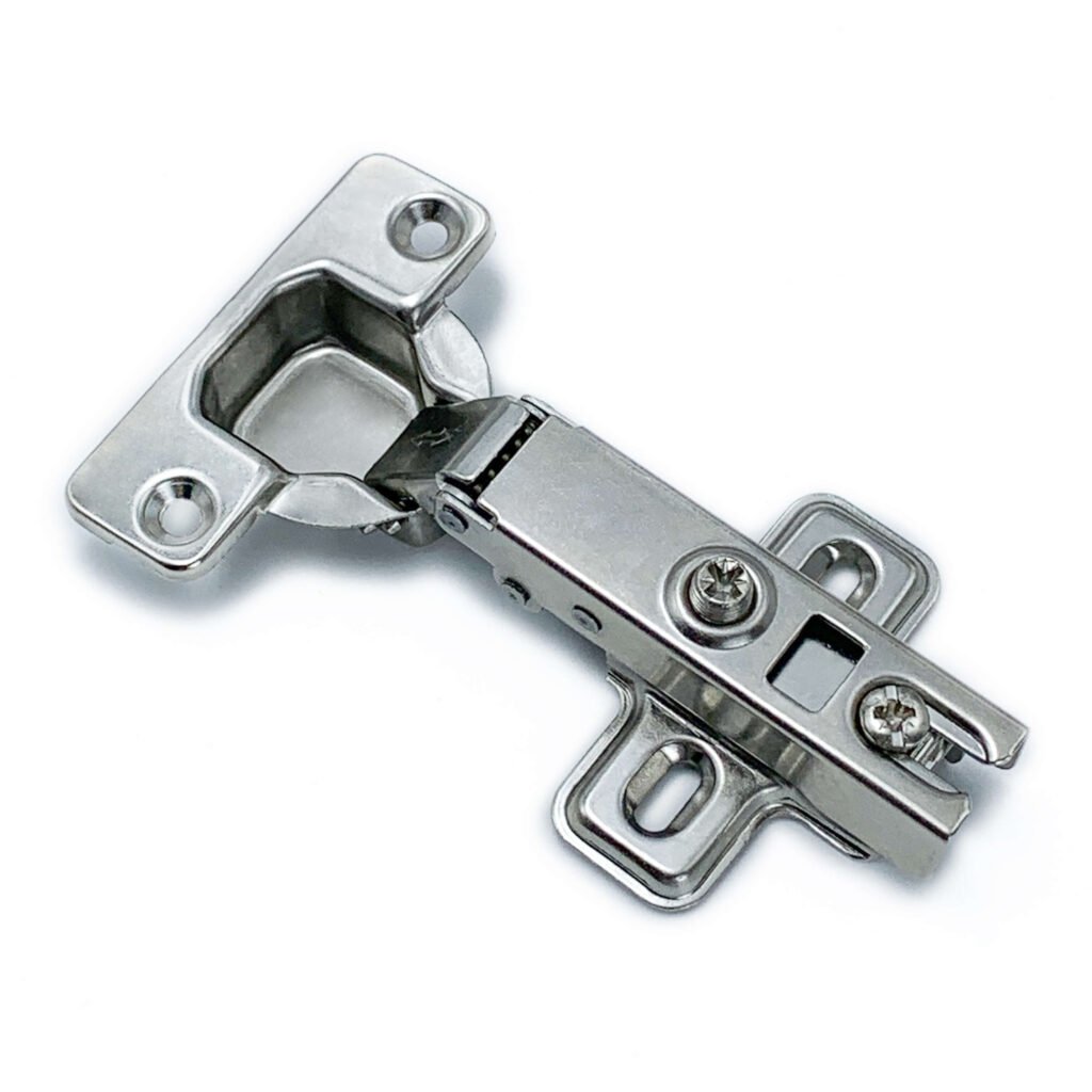 Wholesale Full overlay iron hydraulic slide-in hinge for mass-market modular kitchen cabinets