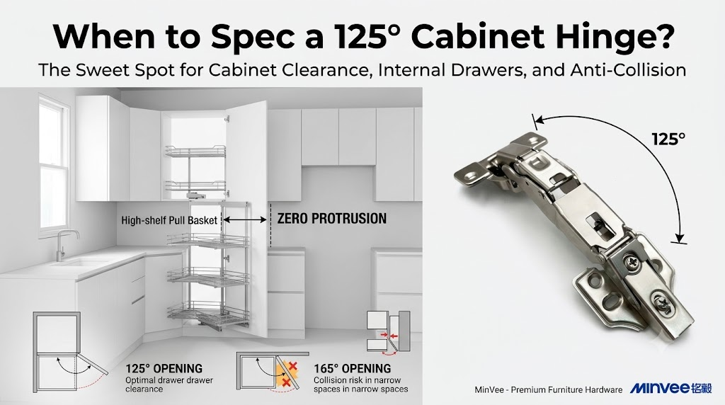Why Choose a 125° Cabinet Hinge Instead of 165°?