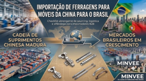 Importação de ferragens para móveis da China para o Brasil