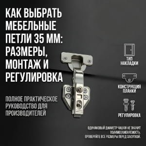 мебельная петля 35 мм с доводчиком